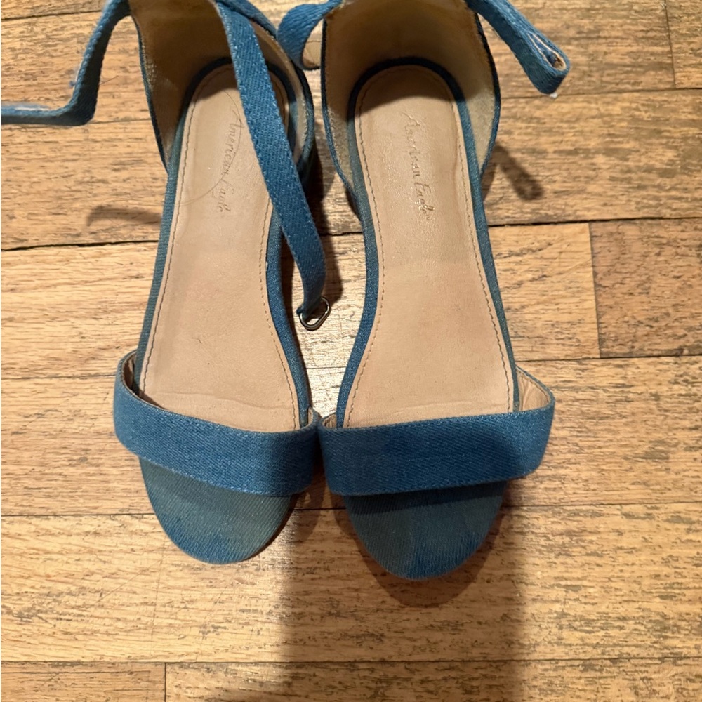 Girls Blue Ankle Strap Sandals